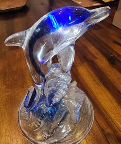 Glass Dolphin Figure