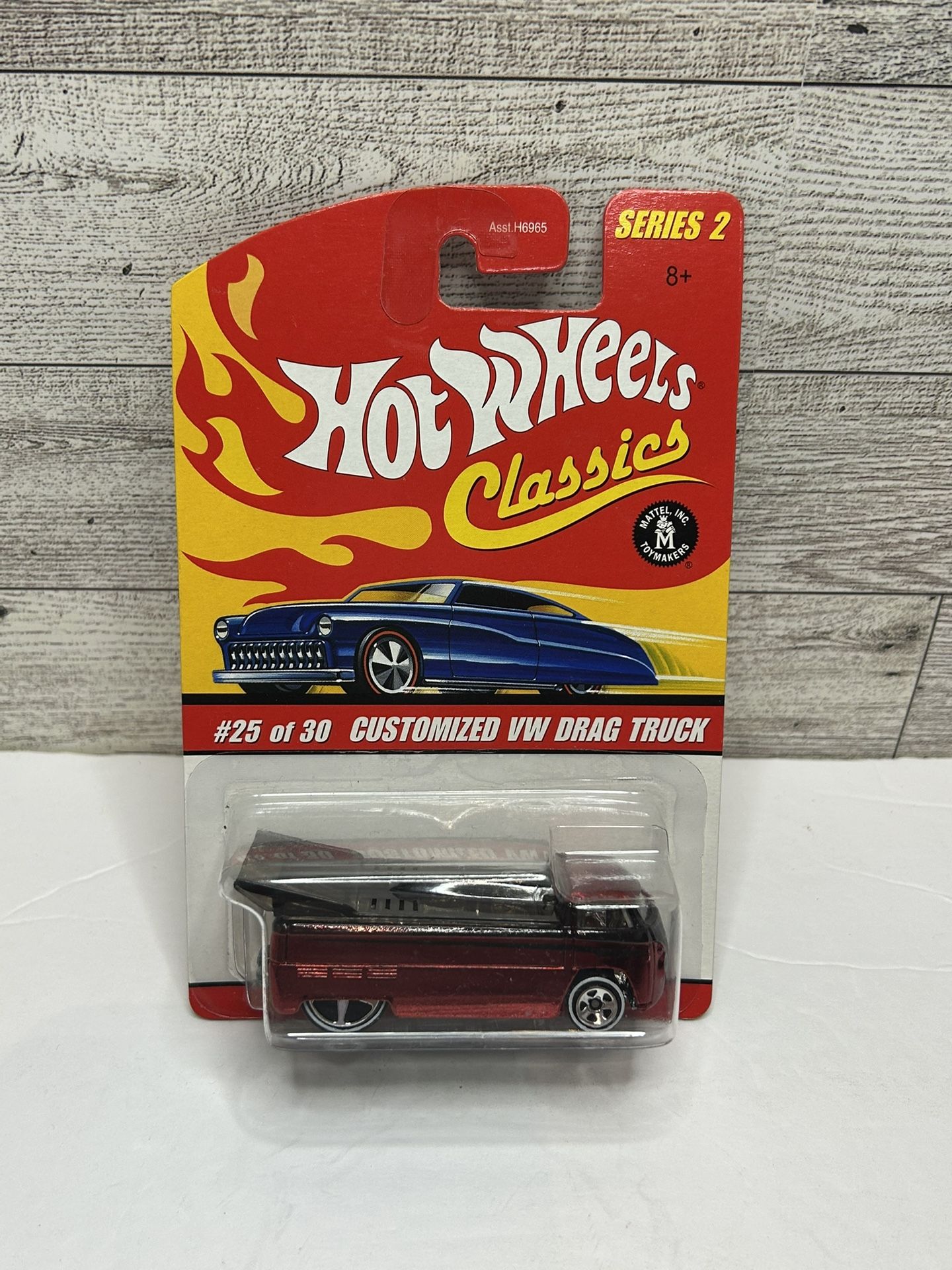 Hot Wheels Classics Red ‘2006 Customized Volkswagen Drag Truck • Die Cast Metal • Made in Thailand