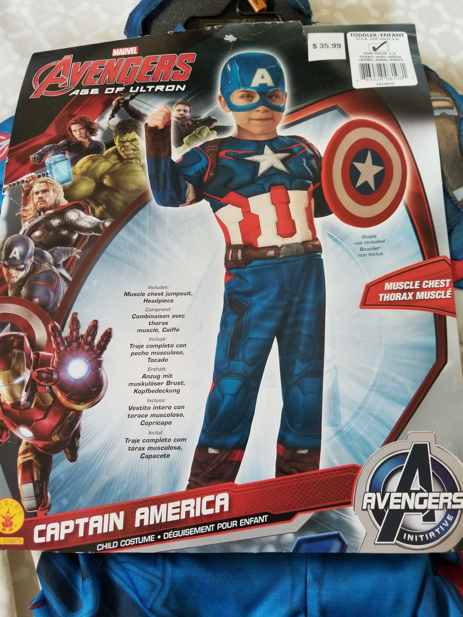 Brand new toddlers Halloween costume "captain America"