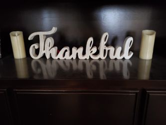 Wooden THANKfFUL SIGN
