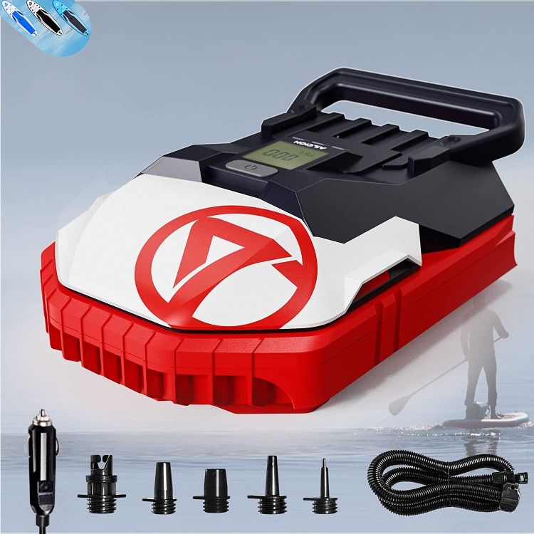 AILCION SUP Pump for Paddle Board, High Pressure Electric Air Pump for Paddle Board Inflator and Deflator with 12V DC Car Connector and Portable Boat,