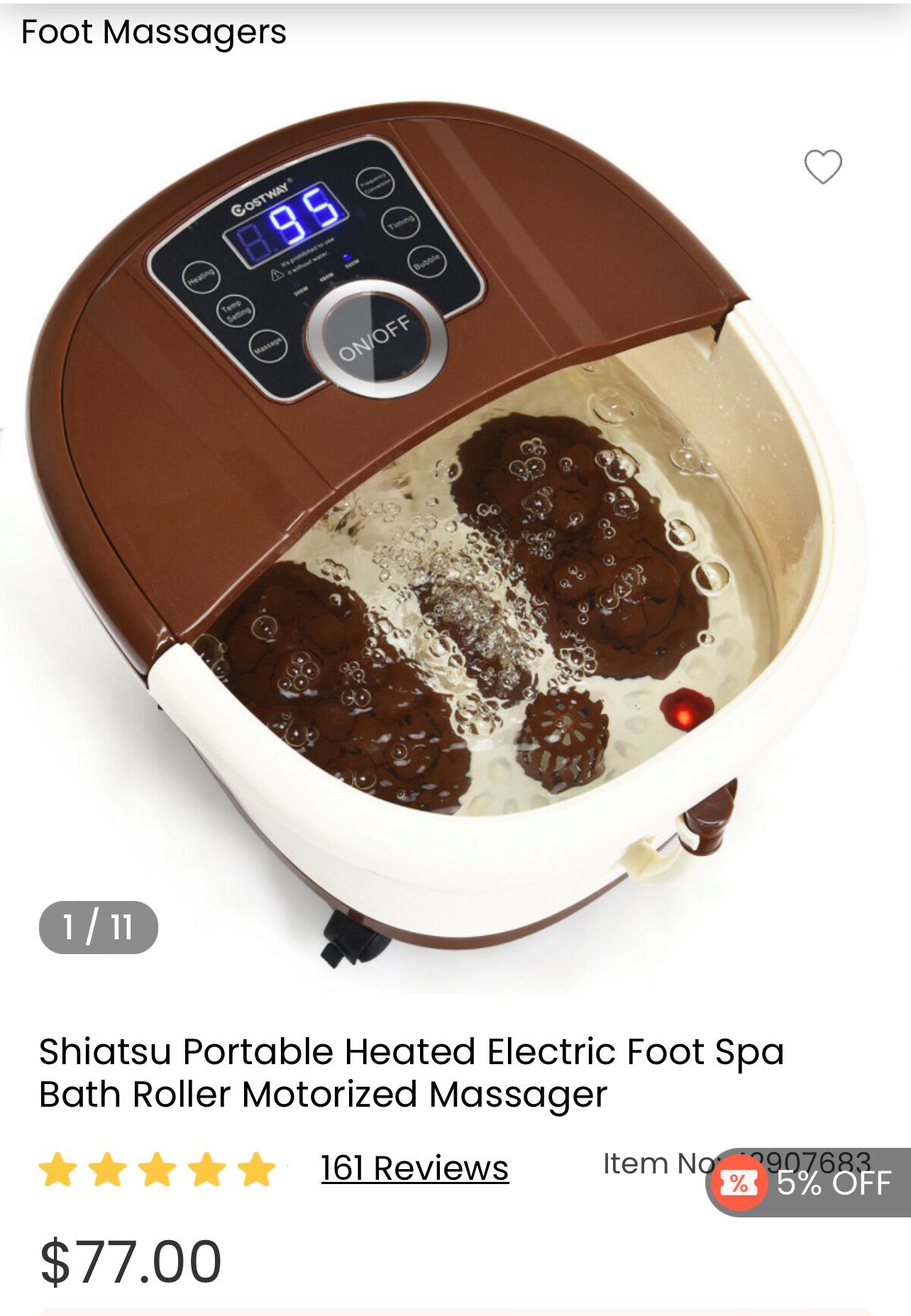 Heated Electric Foot Spa Massager