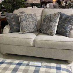 Traemore Linen Sofa And Loveseat$10 Down Payment And Financing Available