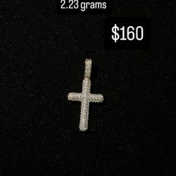 14k Cross Pendant With Diamonds