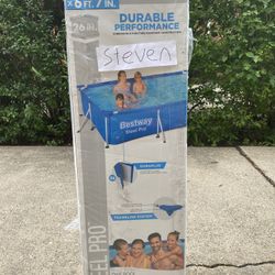 Bestway Steel Pro 9'10" x 6'7" x 26" Rectangle Above Ground Swimming Pool