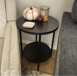 Black side table