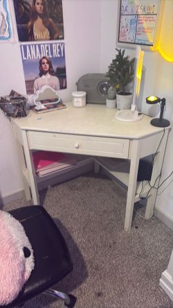 white/cream desk
