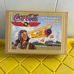 Coca-Cola 1929 Lockheed Air Express Die Cast Metal Coin Bank