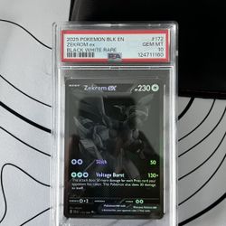 Pokémon PSA 10 Zekrom ex BWR #172 English