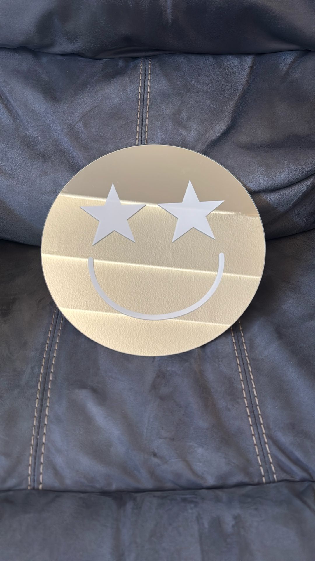New Smile Smiley Face Mirror Wall Hanging