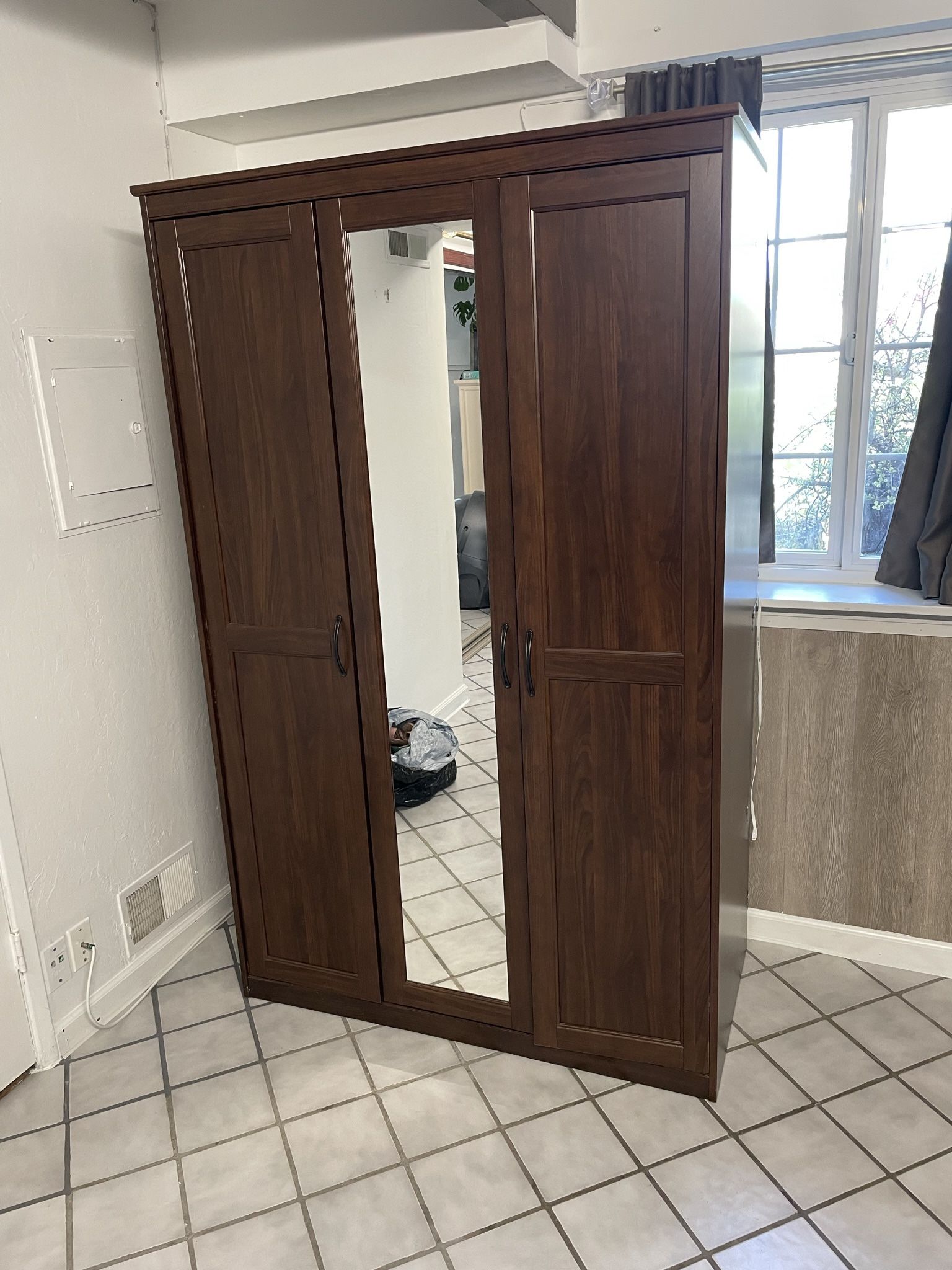 Brown Ikea Songesand Wardrobe/Armoire