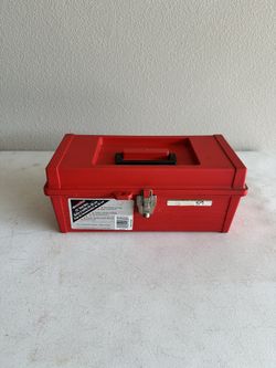 Metal Tool Box With Random Tools