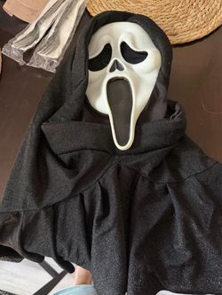 Ghostface Scream Mask with Black Robe
