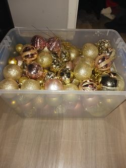 Pink And Gold Ornaments