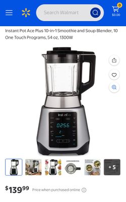 Instant Pot Ace Plus 10-in-1 Smoothie and Soup Blender, 10 One Touch Programs, 54 oz, 1300W