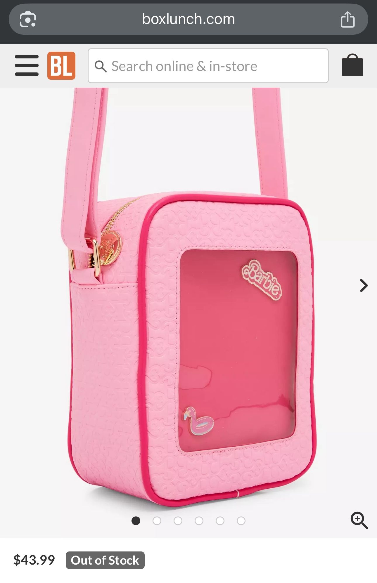 Barbie Pin Display Purse NEW