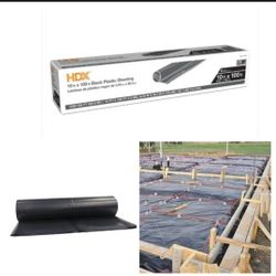 HDX 10 Ft. X 100 ft.  6 Mil Plastic Sheeting: New In Box 