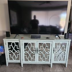 Beautiful Teal Stress Cabinet TV Armoire $250