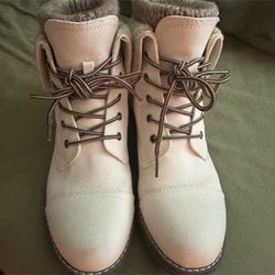 White Cream Boots. 