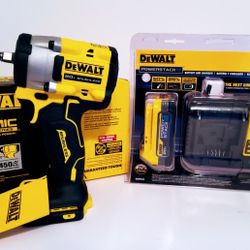 Dewalt 3/8 Impact Wrench Set Comes With Battery And Charger Power Stack.. PRICE IS For Tomorrow  And Sunday 