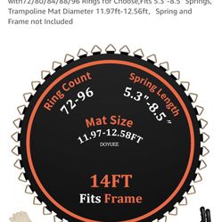 Doyuee Trampoline Replacement Mat. Fits 14ft Trampoline 