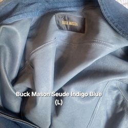 Buck Mason Suede Blue Jacket  (L)     Price Reduced $25
