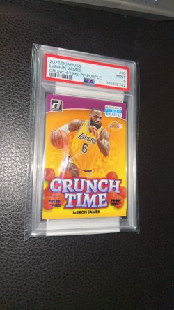 2022 Donruss LeBron James Crunch Time Purple PSA 9