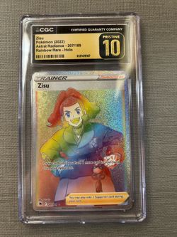 Pokémon Zisu 207/189 Astral Radiance Rainbow Rare Holo CGC Pristine 10
