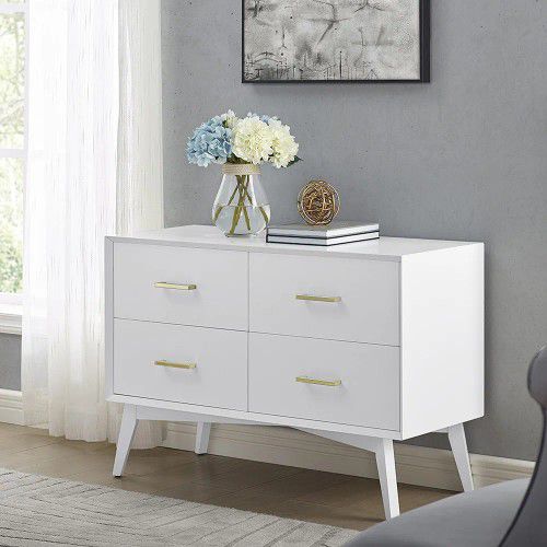 4 Drawer Wood Dresser - White ( Have 3 In Stock)