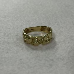 10k Yellow Gold Solid Handmade Nugget Ring