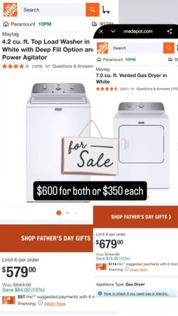 May tag Washer & Dryer