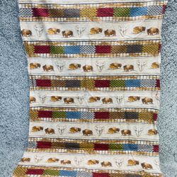 Cowboy Fabric Cattle Essential Cowboy Stripe Cotton Riverwoods 26"x41" Fabric