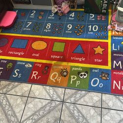 Kids Numbers And Letters Rug Matt 5x6.5 Feet 