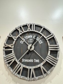 Large Wooden Clock