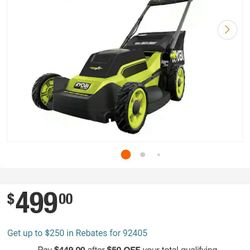 Mower Ryobi 4ov  20in  Self Propelled