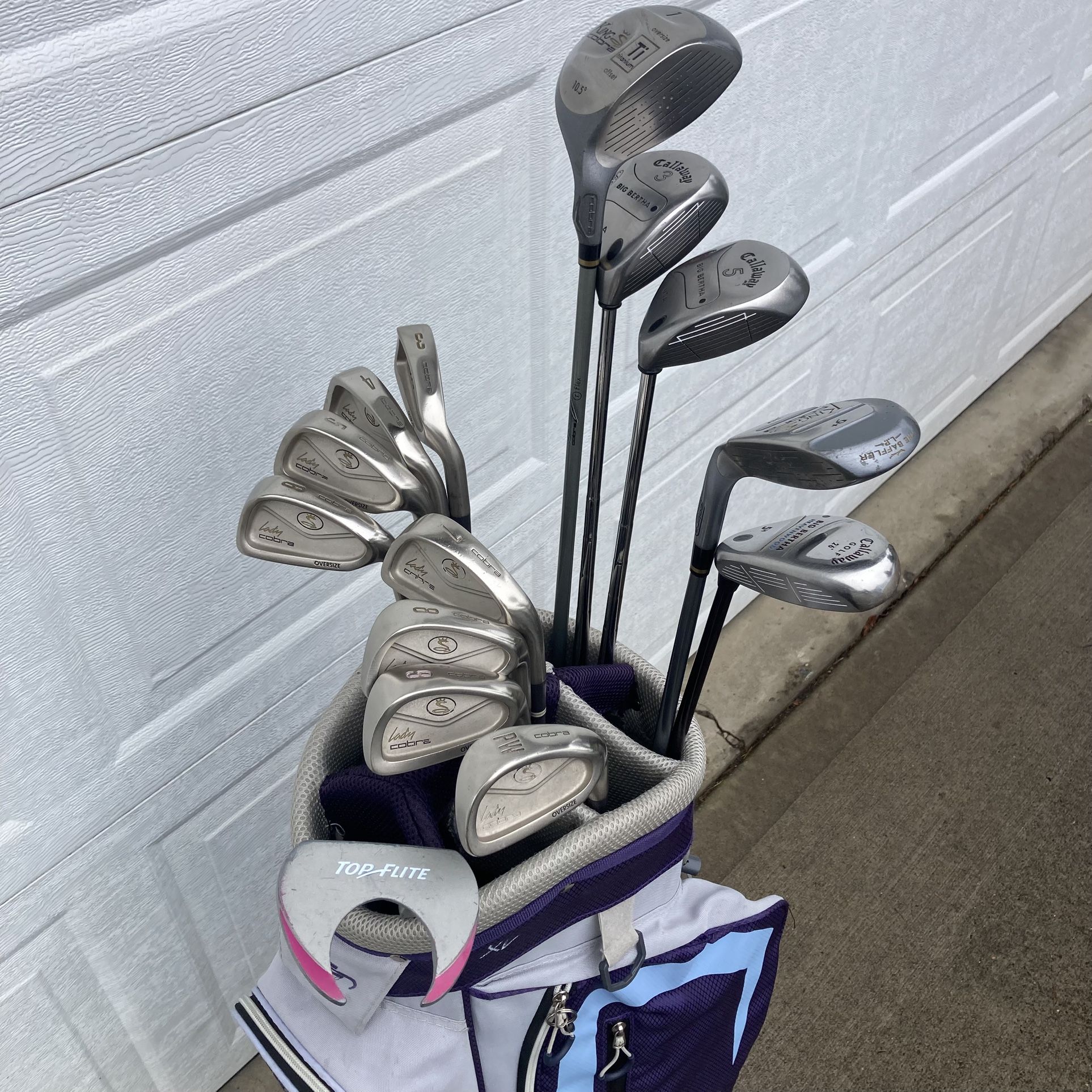 ⛳️🌸 Wowmens Cobra And / Callaway Golf Clubs and bag.