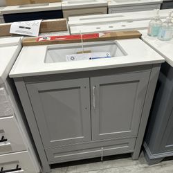 Bathroom Vanity 30 X 19 Inch Gray 