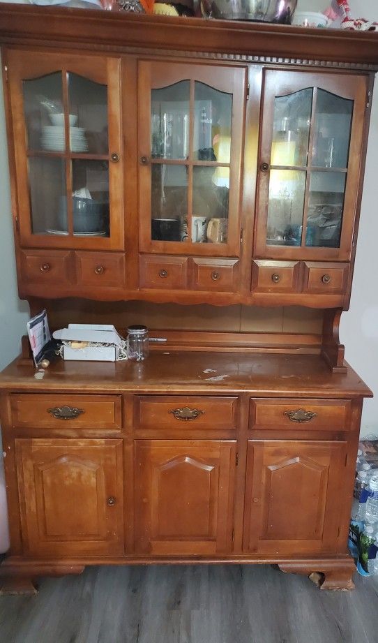 China Cabinet Wooden Kitchen Dresser Vintage 