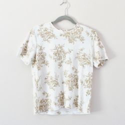 White Stag Floral Short Sleeve Shirt Size S