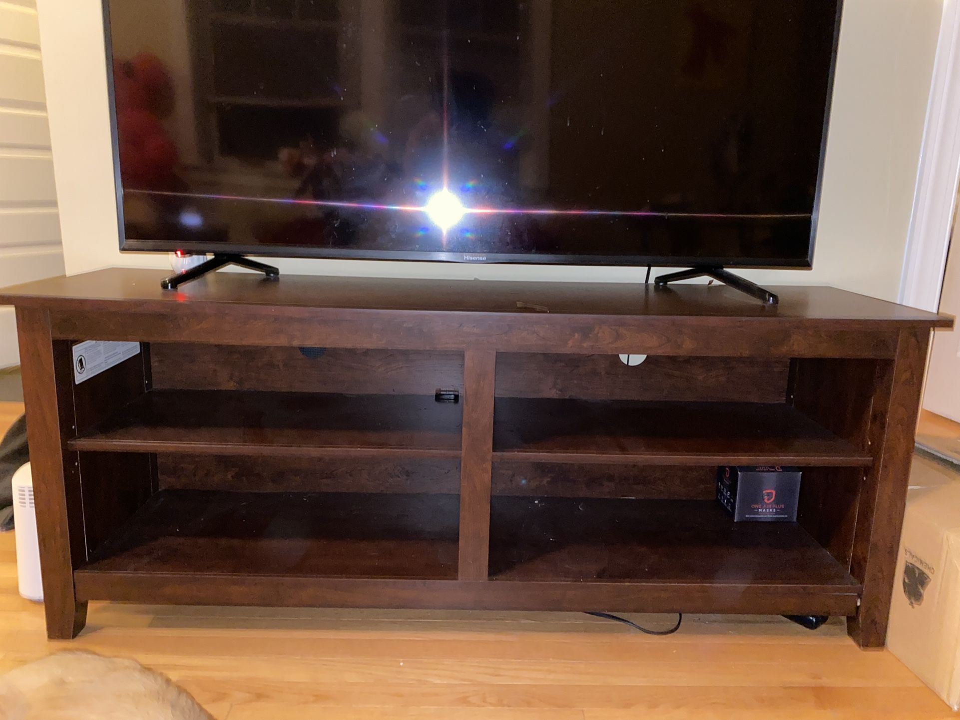 Brown TV Console Table