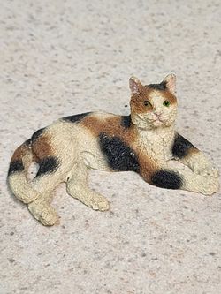 Miniature Calico Cat Figurine