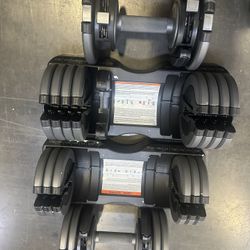 Brand New Set Of 55 Pounds Adjustable Dumbbells 