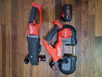 Milwaukee Fuel Superhawg + Milwaukee Fuel Bandsaw + Milwaukee M18 RedLithium FORGE XC8.0 Battery