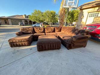 Brown Sectional Couch - Free Delivery