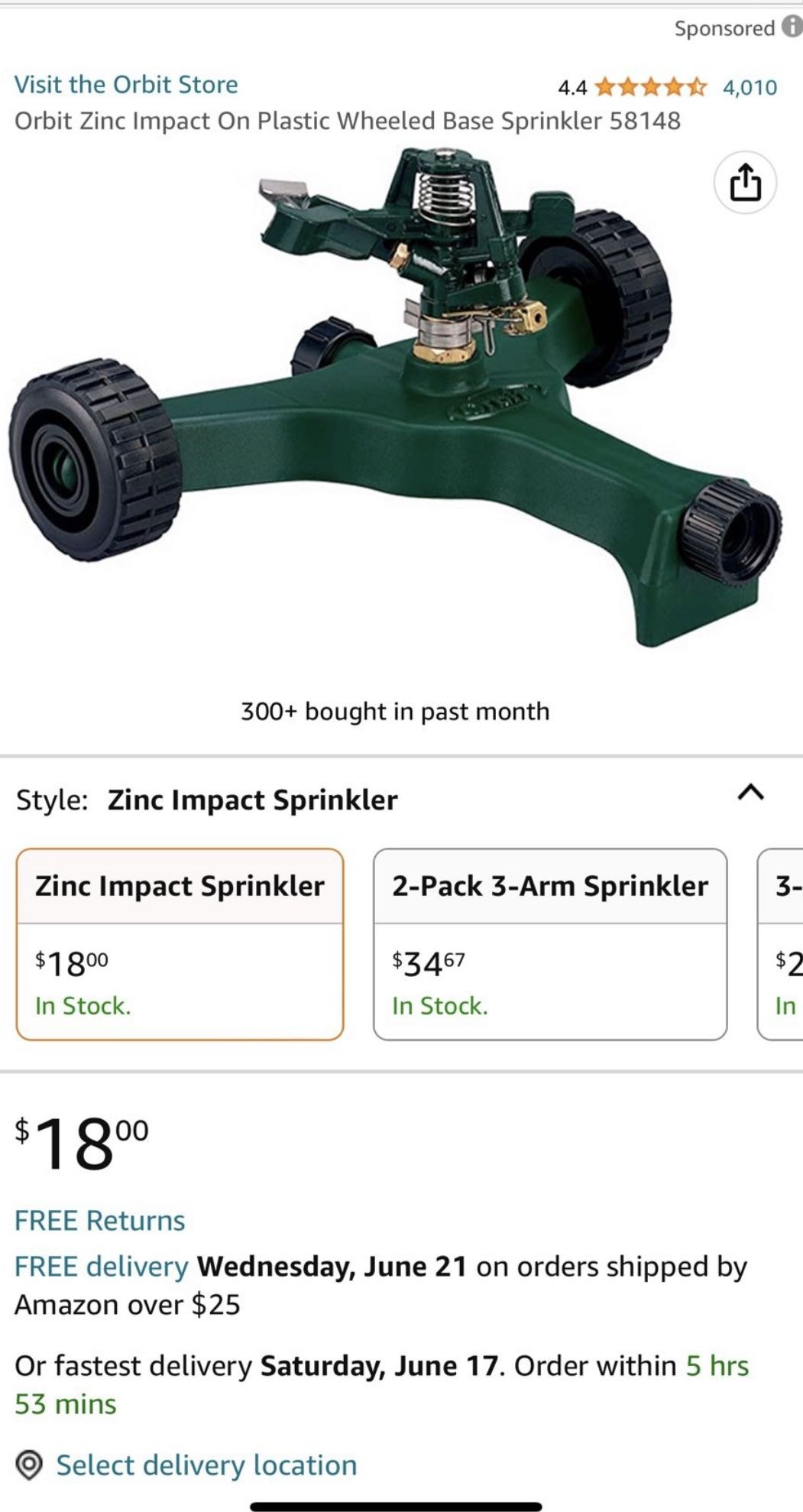 Metal Sprinkler 