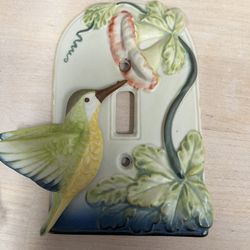 Takahashi Hummingbird Porcelain Light Switch 