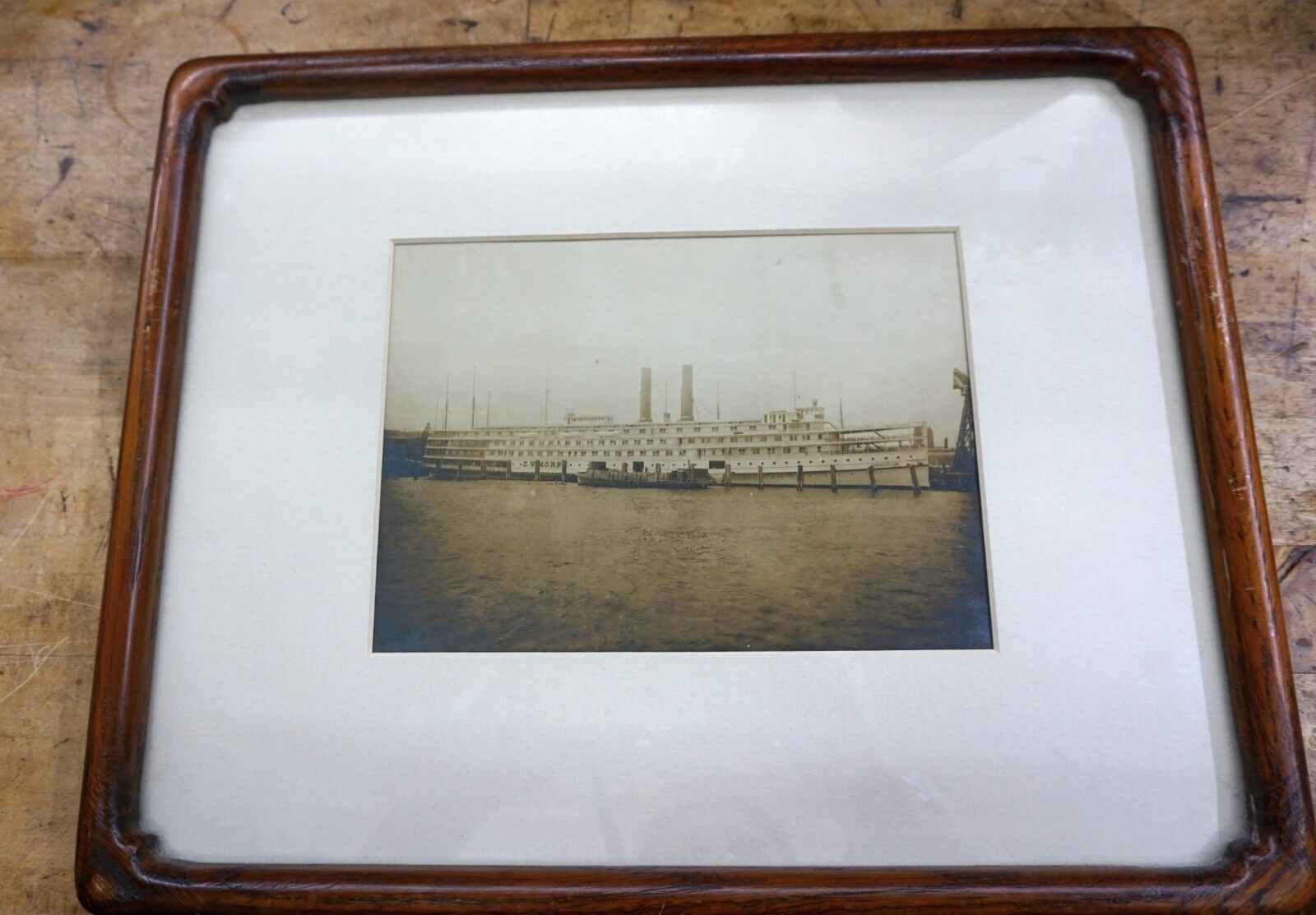 PASSENGER STEAMER C.W. MORSE FRAMED PRINT COLLECTIBLE 12X14