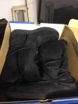 Black suede boots