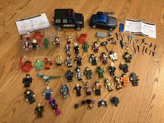Large Lot Of Roblox Figures And Vehicles 