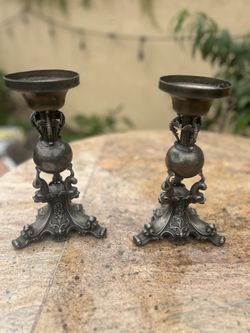 Metal Candle Holders Vintage